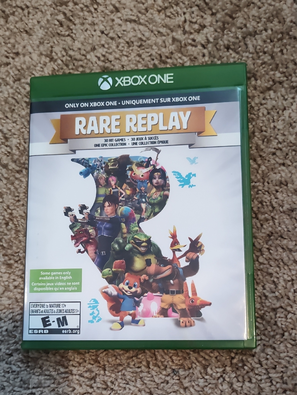 Microsoft Xbox One Rare Replay Green Game Case
